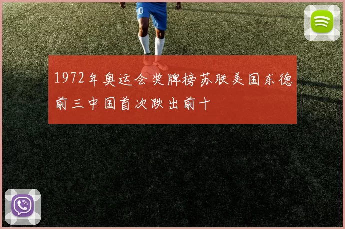 1972年奥运会奖牌榜苏联美国东德前三中国首次跌出前十